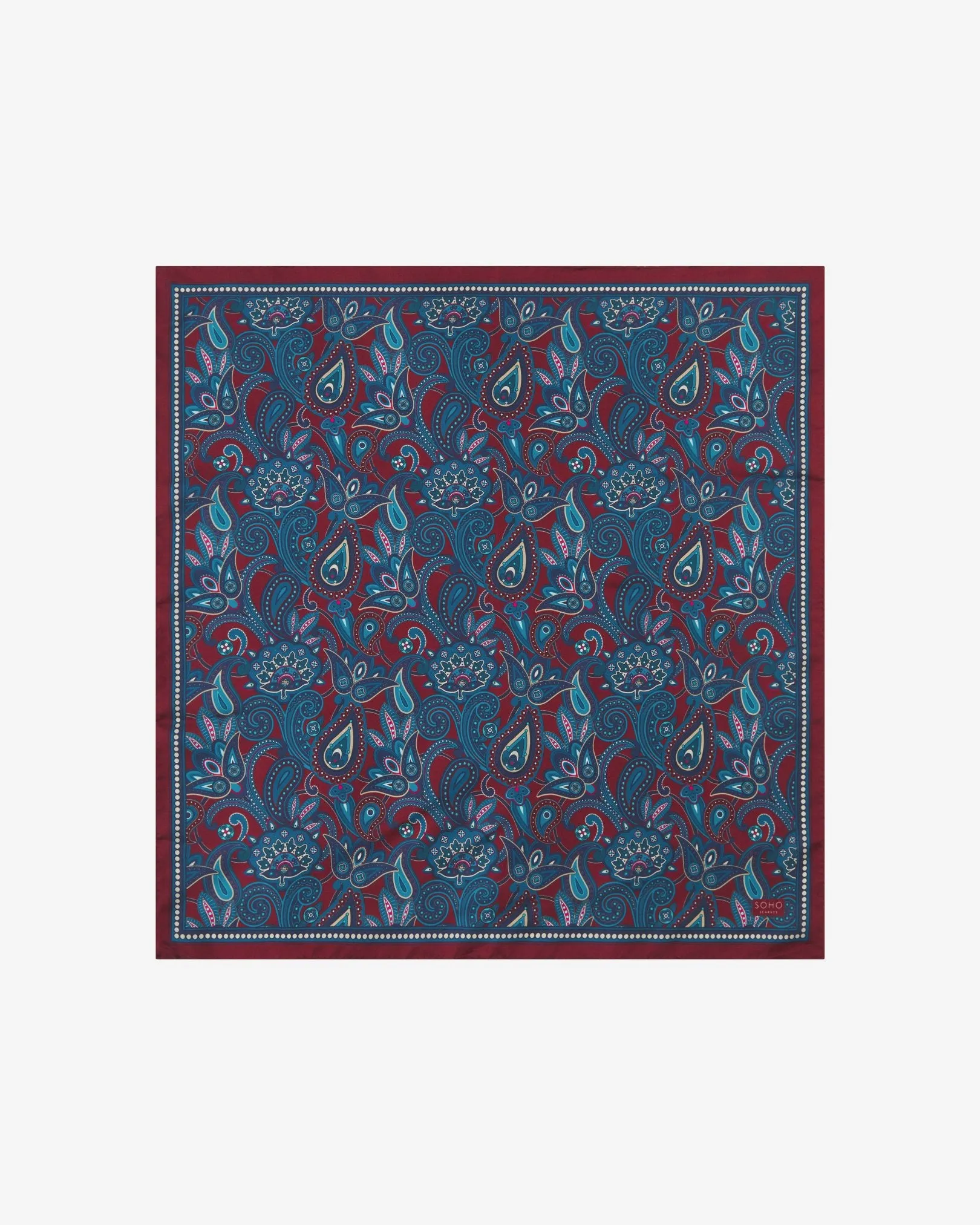 Silk Rust Paisley Neckerchief - The Windermere