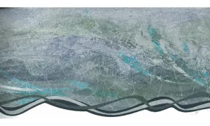 Silver Crack Metal 62753 Wallpaper Border