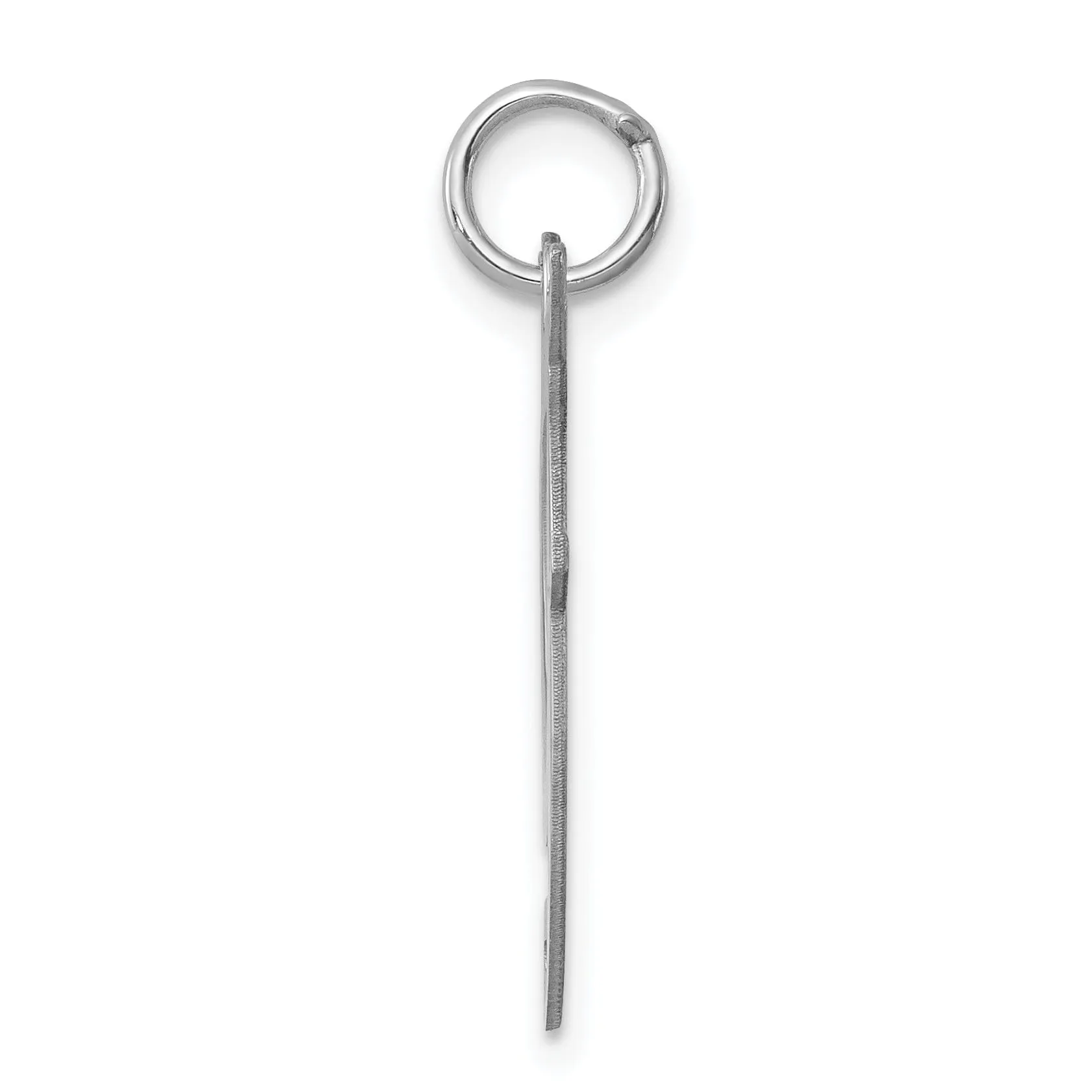 Silver Large Fancy Script Initial F Charm