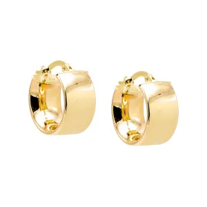 Solid Mini Wide Huggie Earring 14K