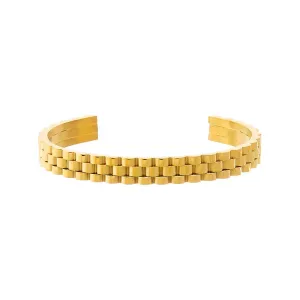 Solid Watch Link Open Bangle