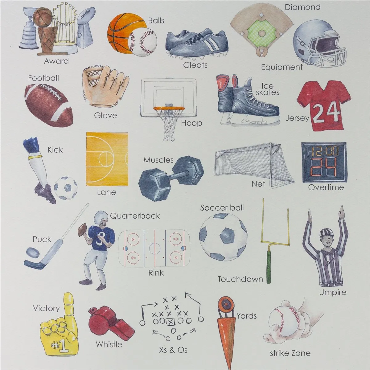 Sports Alphabet Wall Art