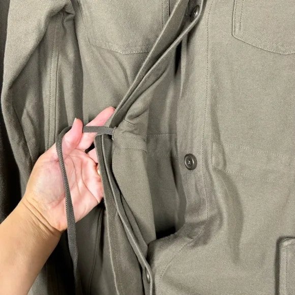 Standard James Perse Drawstring Military Utility Jacket Green Women’s 3 Or Large
