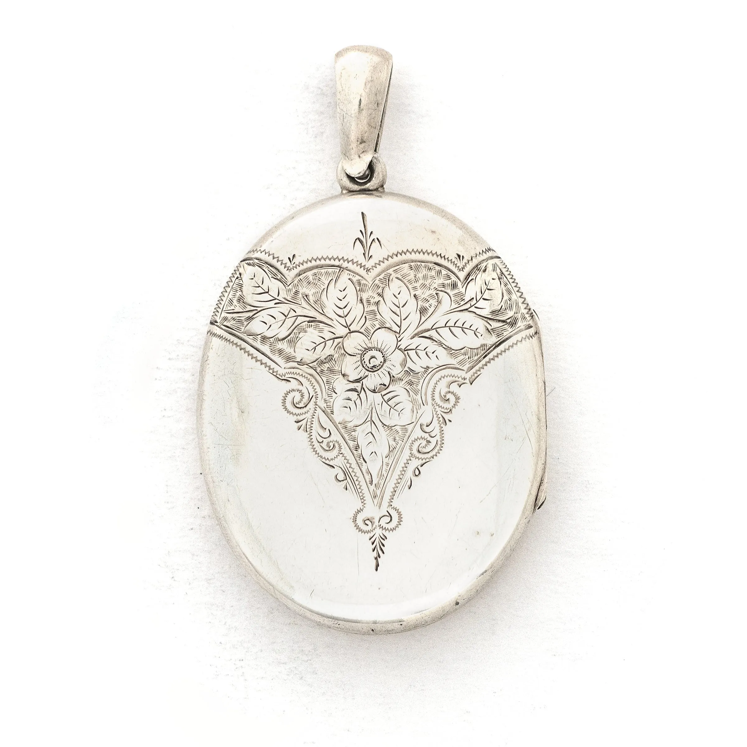 Sterling Silver Forget-Me-Not Antique Locket