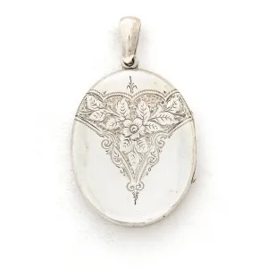 Sterling Silver Forget-Me-Not Antique Locket