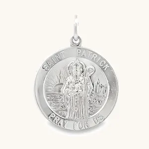 STERLING SILVER SAINT PATRICK MEDAL | ROUND