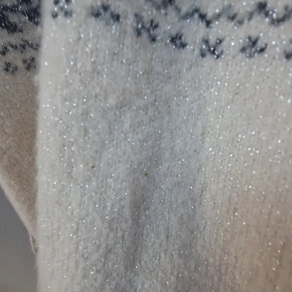 Style &amp; Co Fair Isle Tunic Sweater Sparkle Mock Neck Long Sleeve Size M