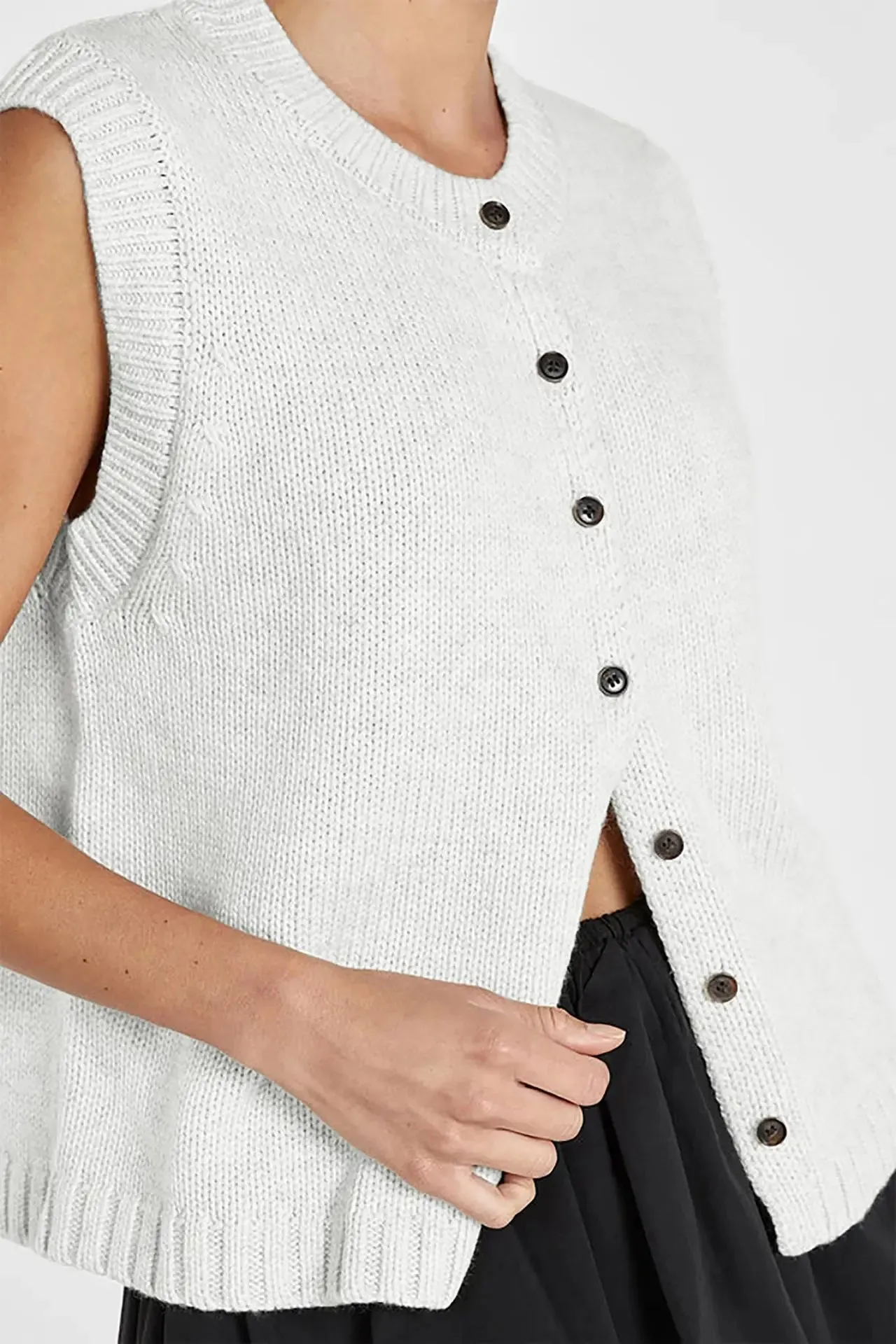 Summer Knitted Cardigan Sleeveless Top