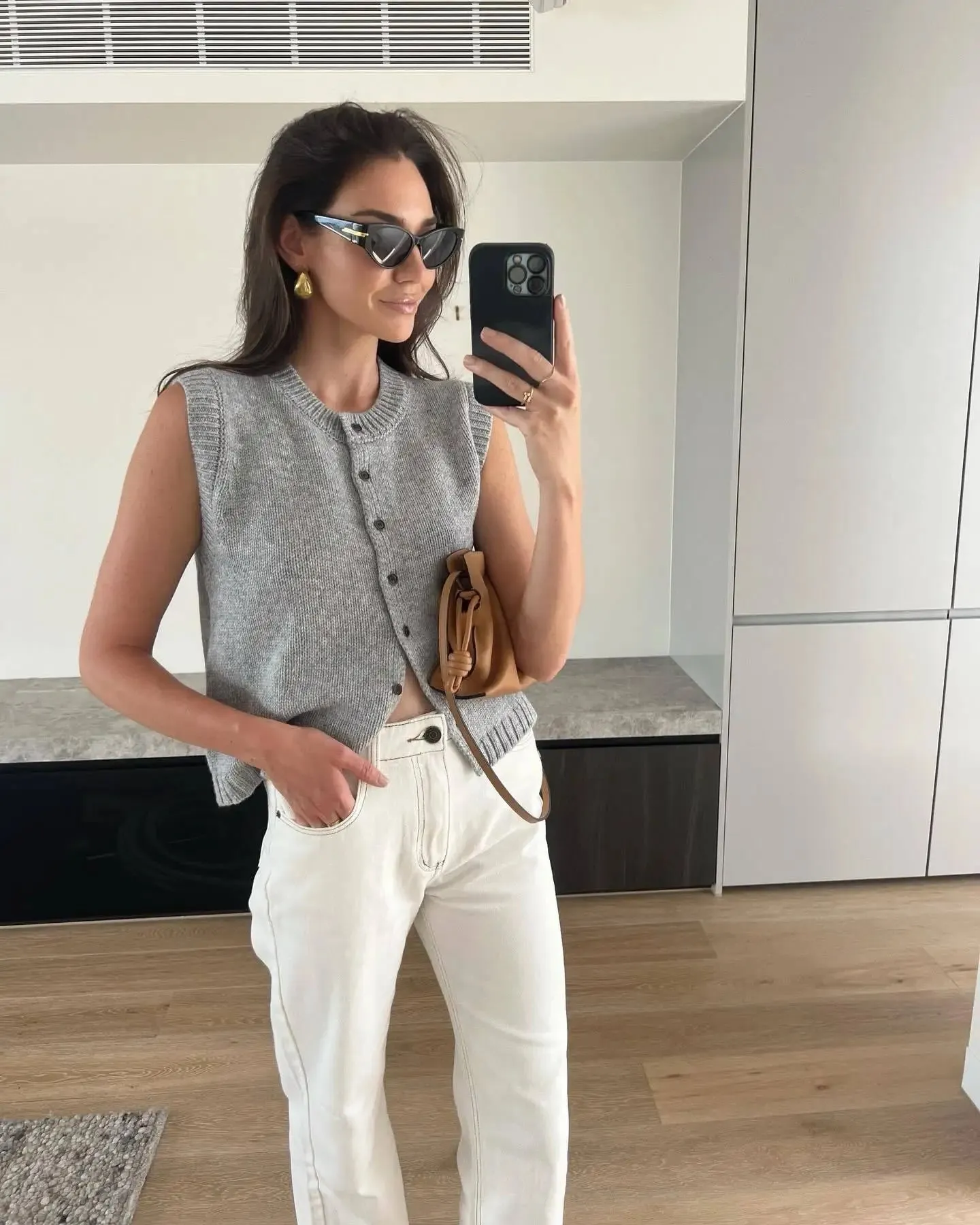 Summer Knitted Cardigan Sleeveless Top