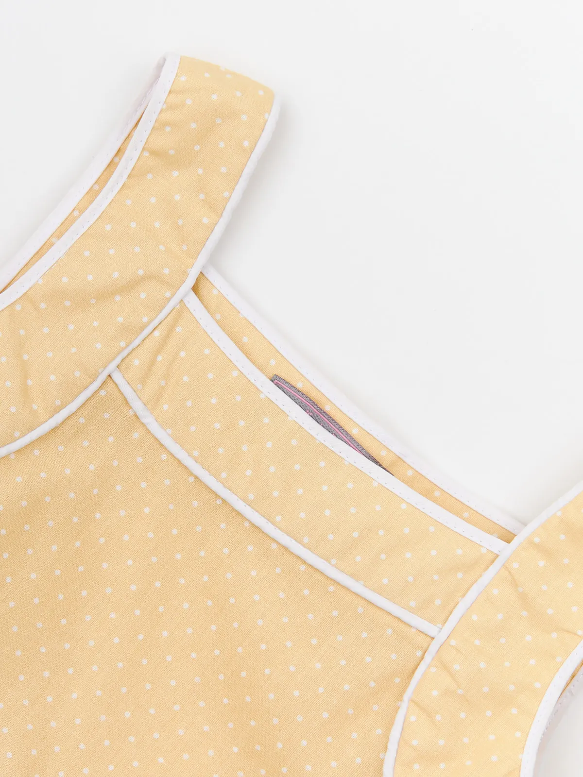 Sunny Yellow Polka Dot Mini Dress by Kids Couture
