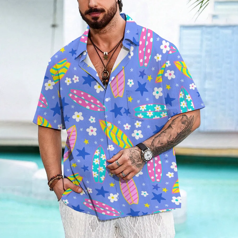 Surfboard Hawaiian Casual Short Sleeve Shirt 2404000285