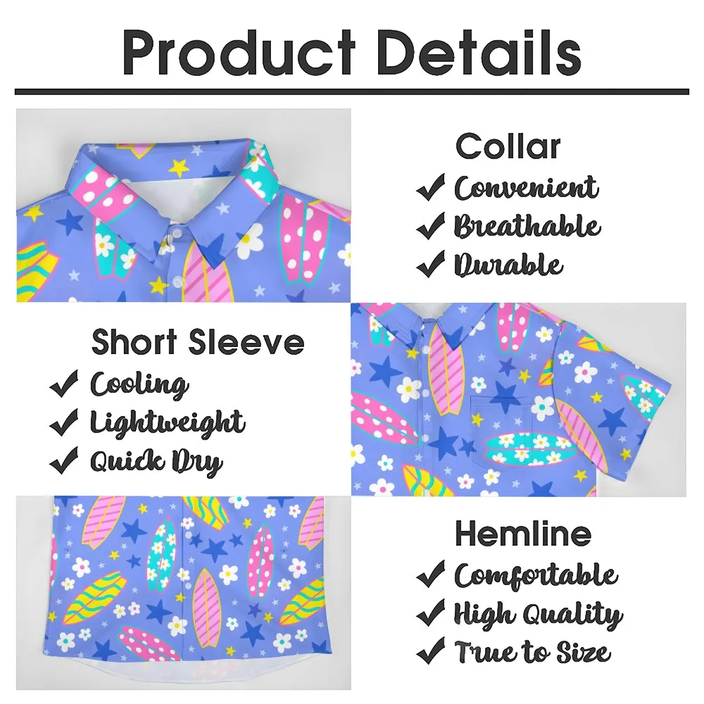 Surfboard Hawaiian Casual Short Sleeve Shirt 2404000285