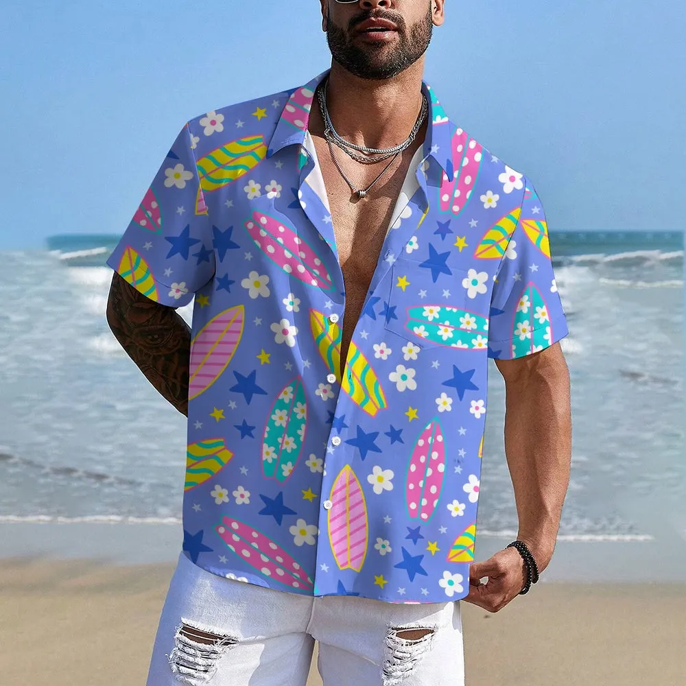 Surfboard Hawaiian Casual Short Sleeve Shirt 2404000285