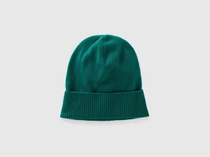 Textured Green Beanie Hat