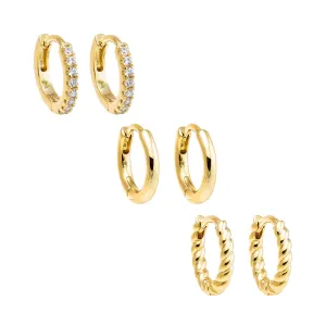 The Necessities Huggie Earring Combo Set