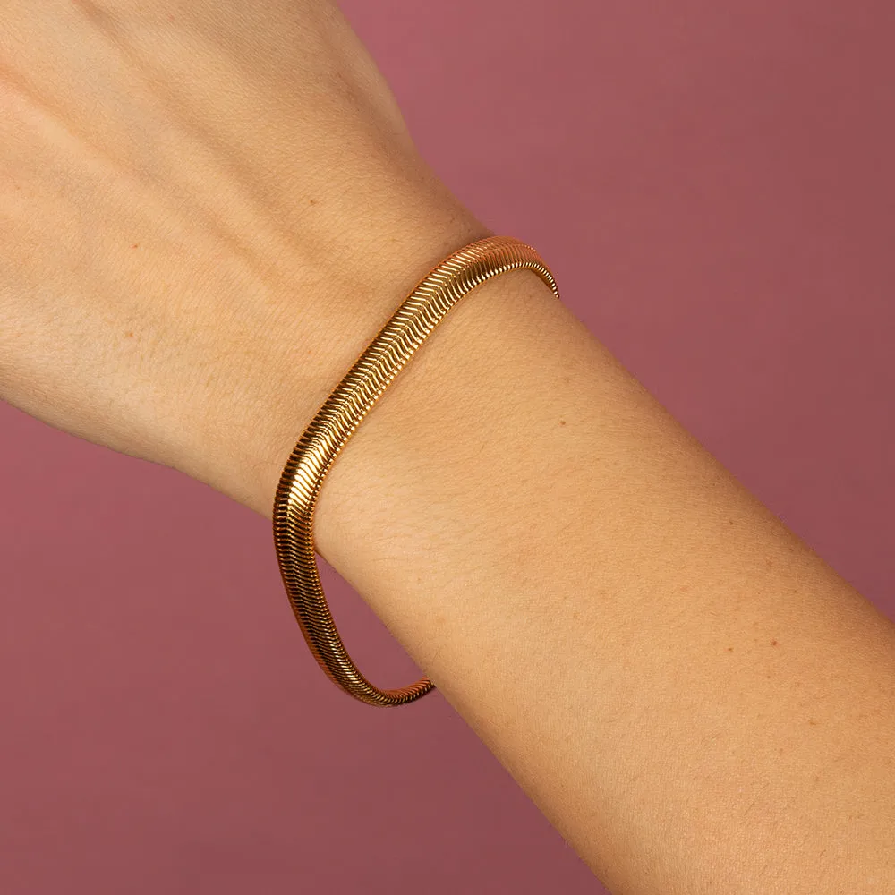 Thick Herringbone Bracelet