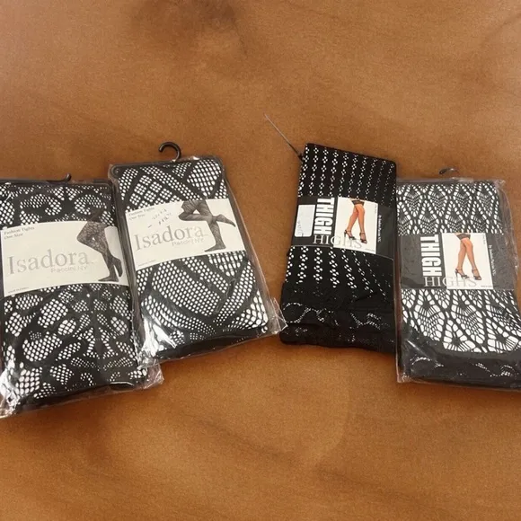 Thigh Highs/Isadora,Woman,Fashion Tights stockings,Black-Gray,one size,$14Each.!