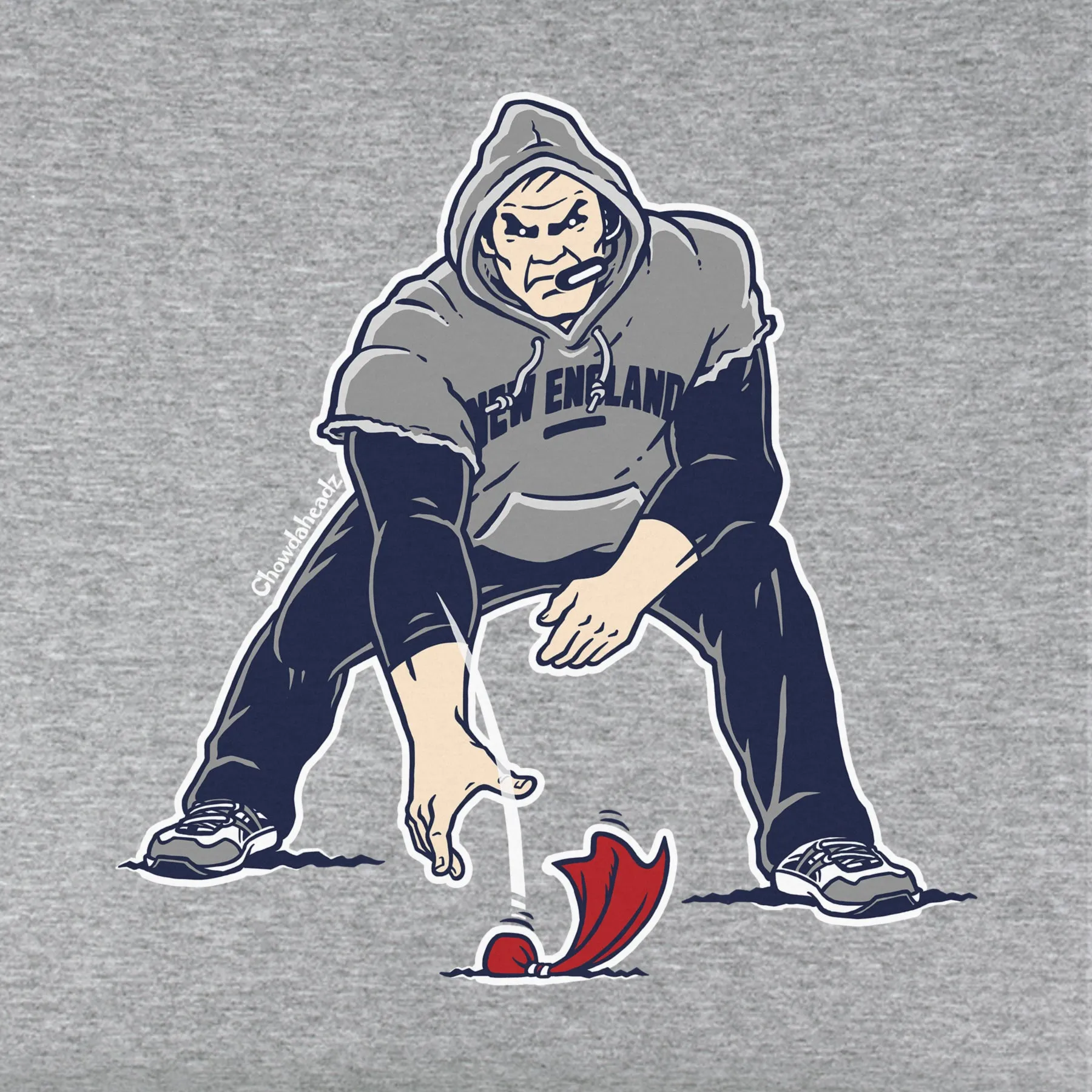 Three Point Stance Coach Belichick Youth Hoodie