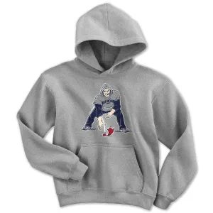 Three Point Stance Coach Belichick Youth Hoodie