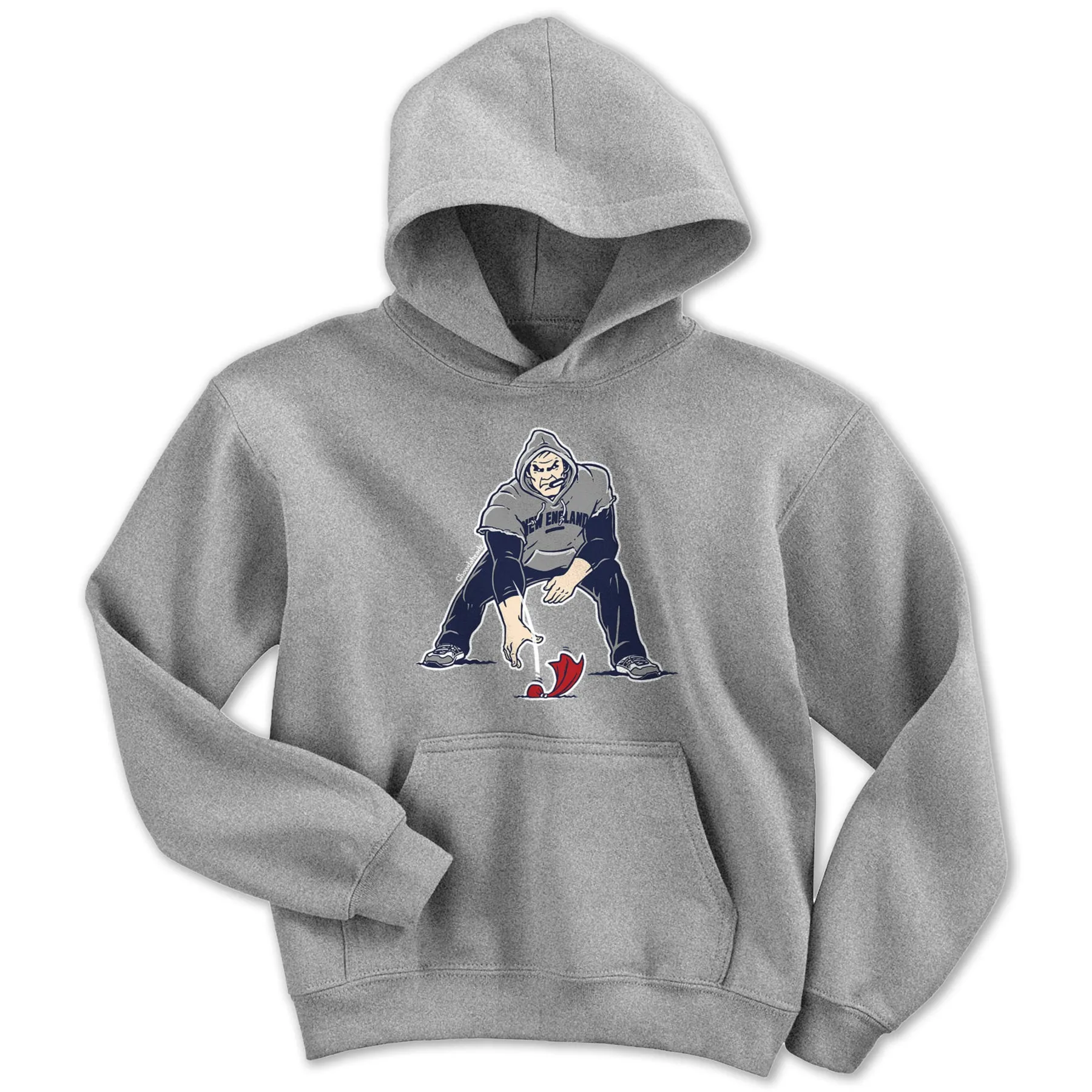 Three Point Stance Coach Belichick Youth Hoodie