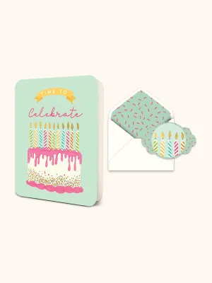 Time to Celebrate Deluxe Greeting Card