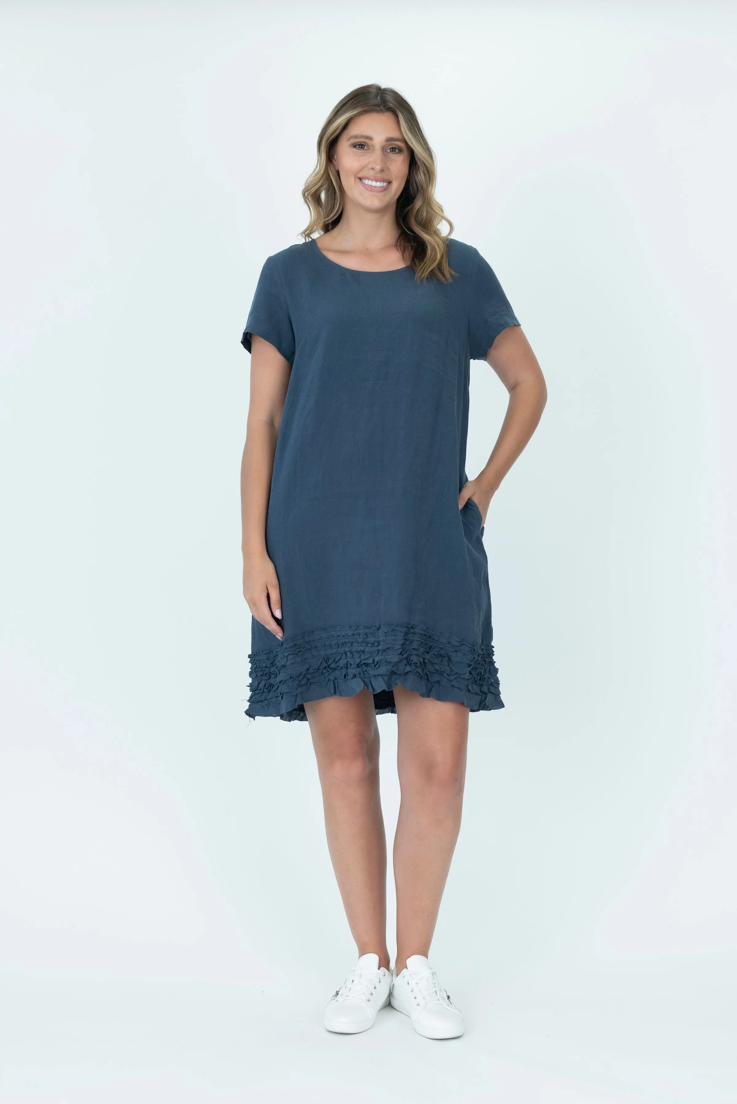 Top v neck tiered (S338.100)