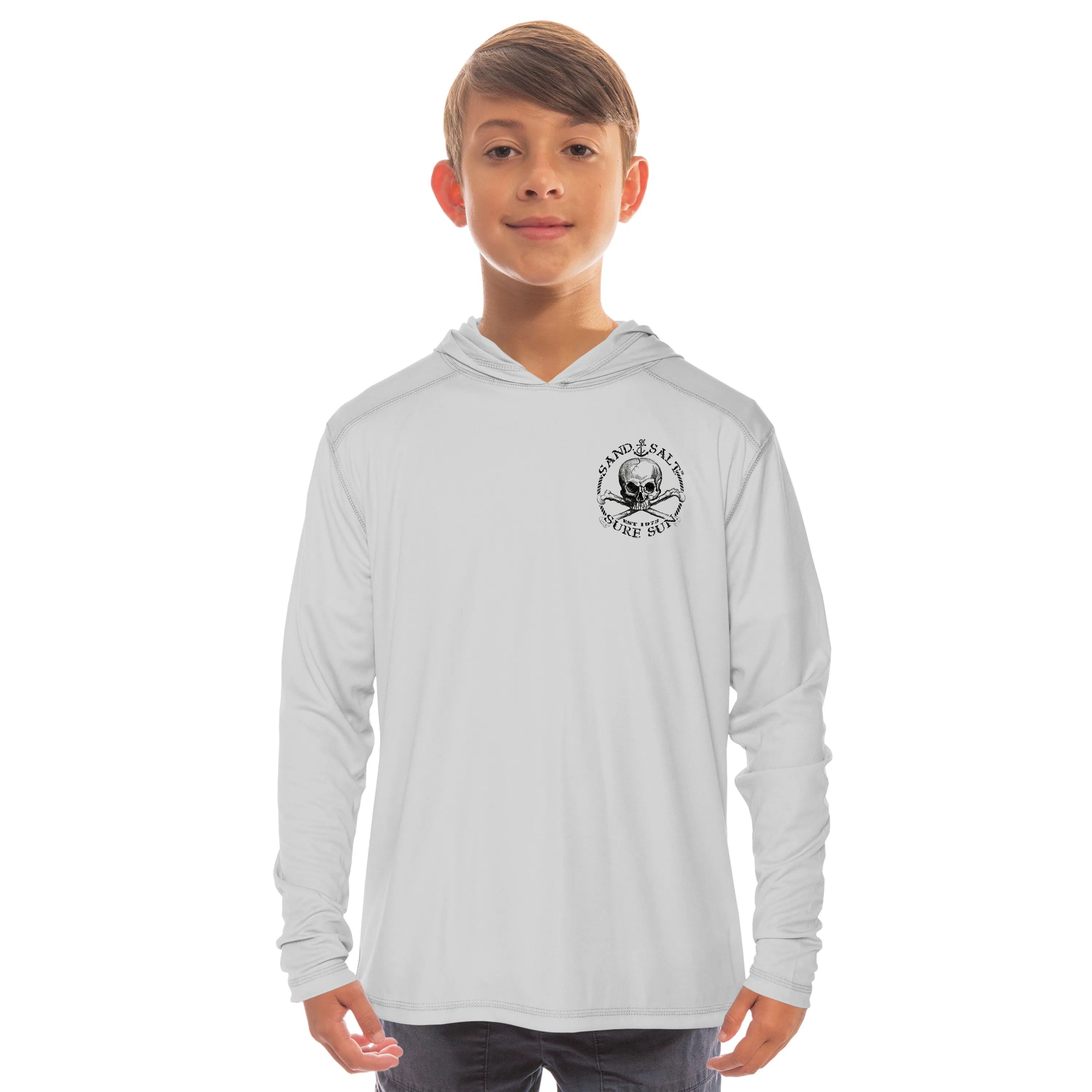 Tribal Polynesian Hammerhead Youth Solar Hoodie