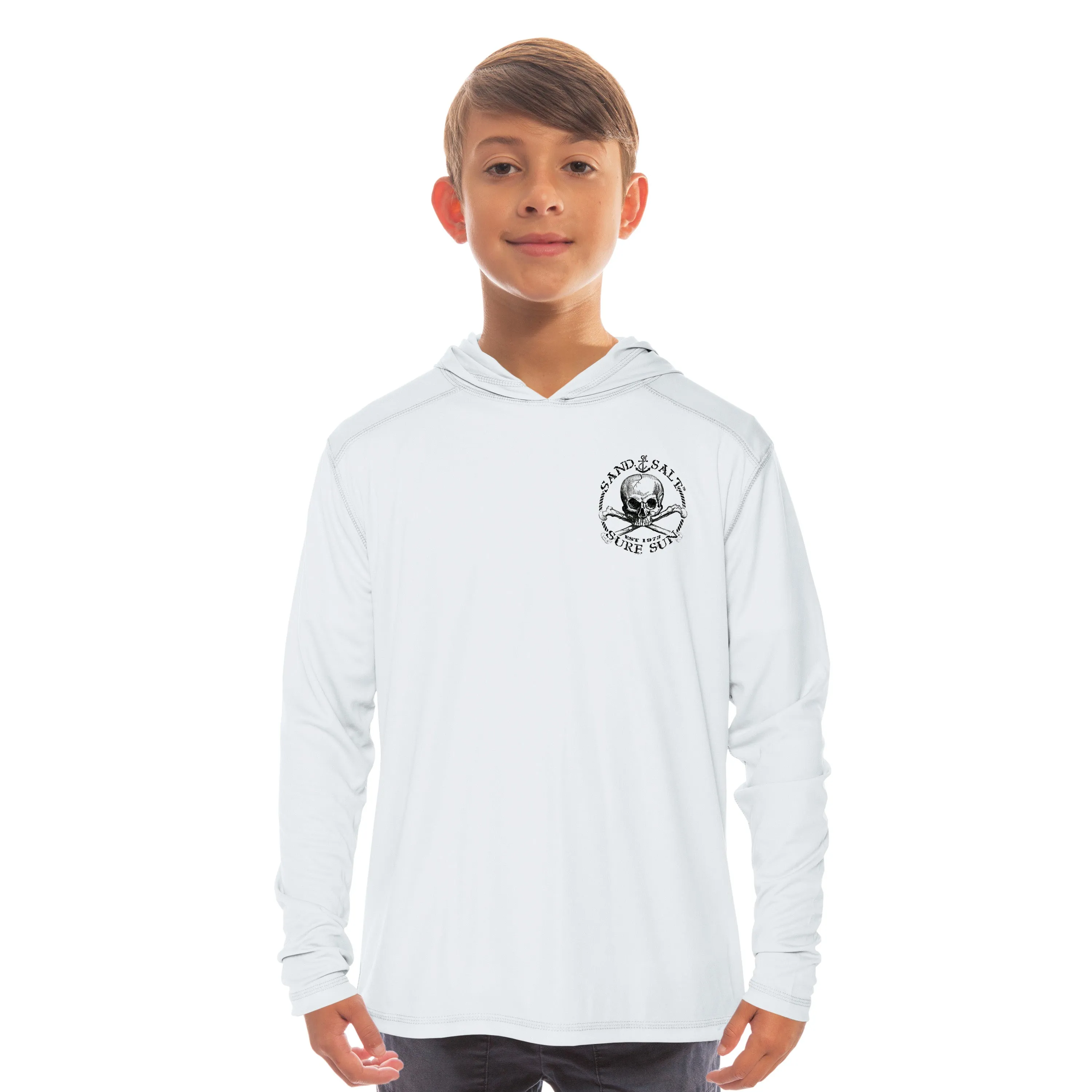 Tribal Polynesian Hammerhead Youth Solar Hoodie