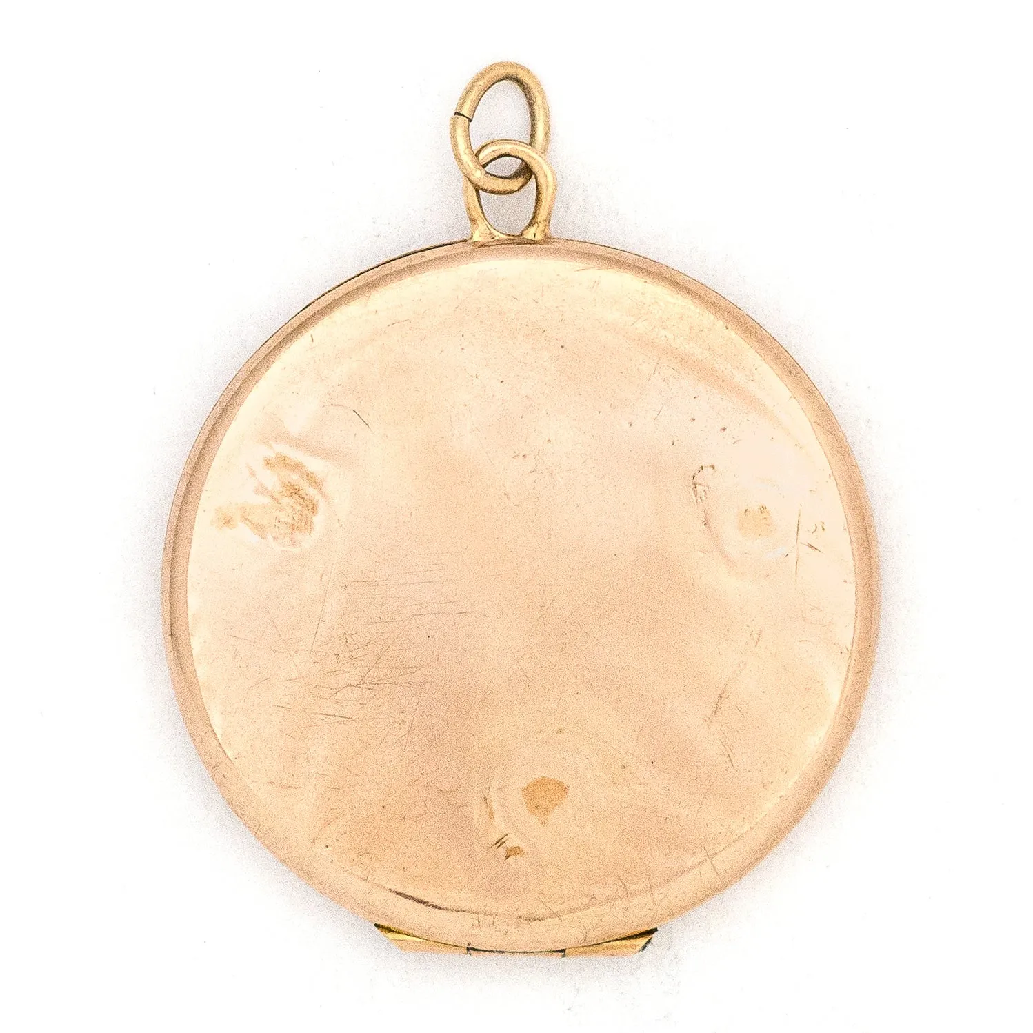 Turquoise & Pearl Fleur De Lis Antique Locket