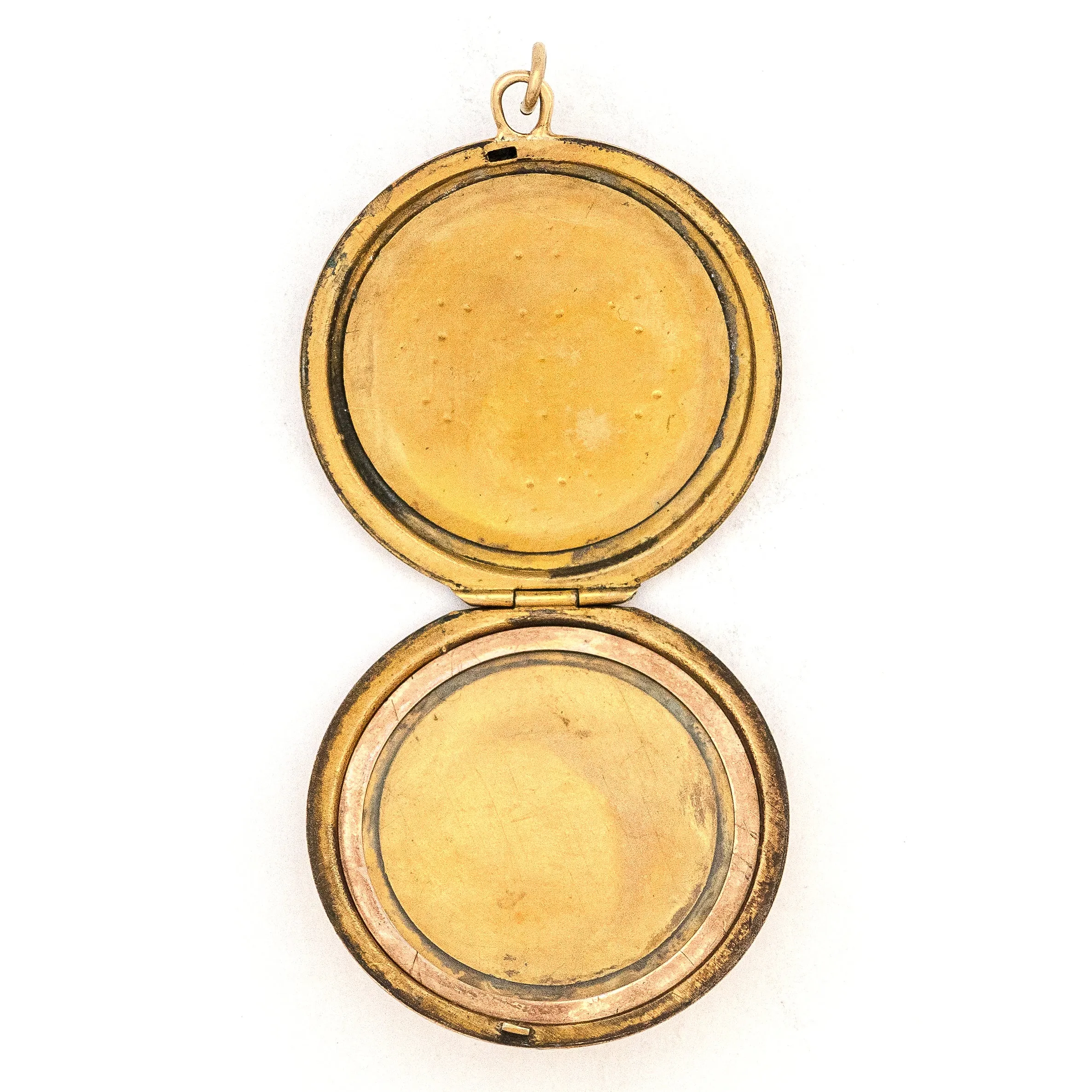 Turquoise & Pearl Fleur De Lis Antique Locket