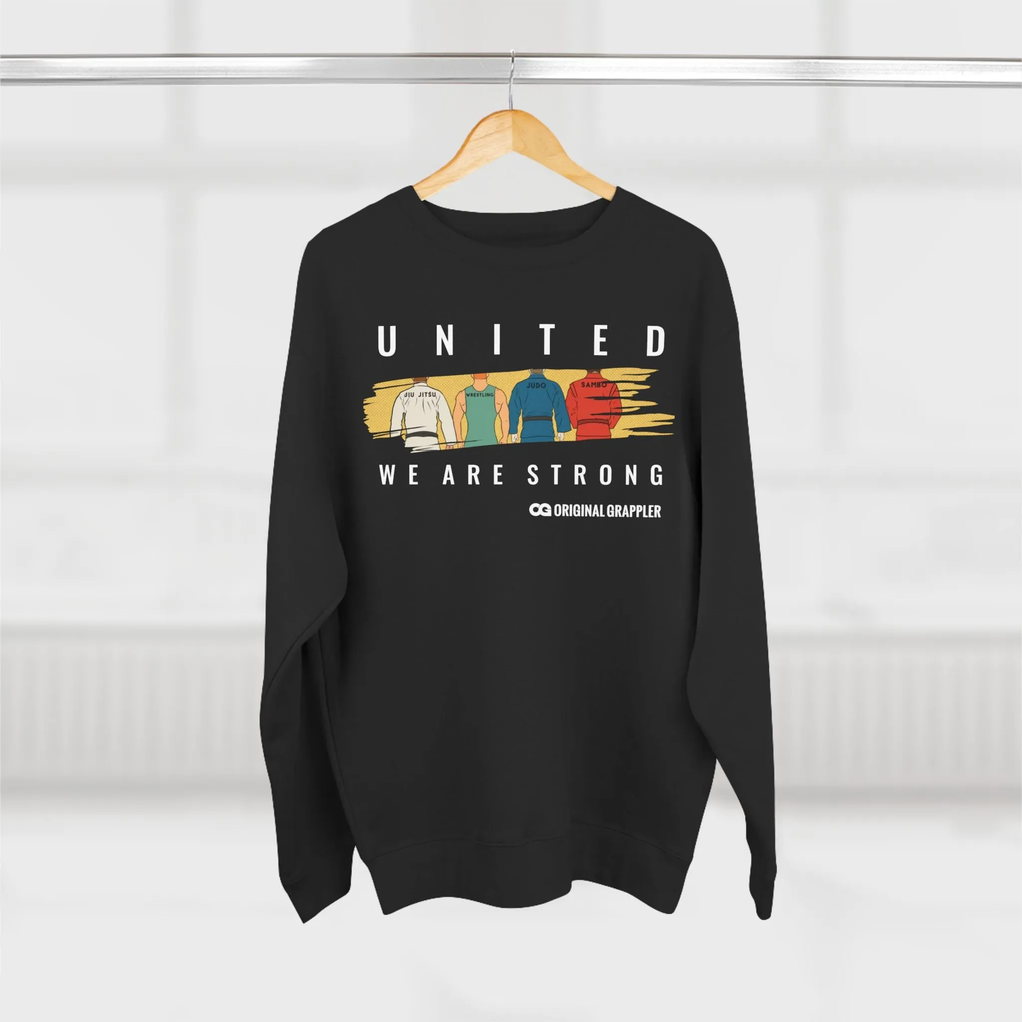 United We Are Strong Unisex Crewneck Sweatshirt - Inspirational Sweatshirt for Team Spirit