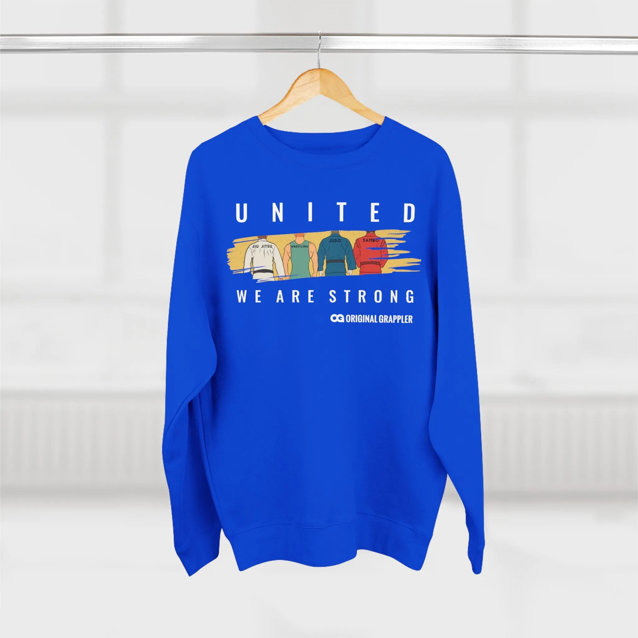 United We Are Strong Unisex Crewneck Sweatshirt - Inspirational Sweatshirt for Team Spirit