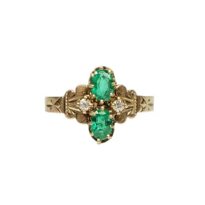Victorian Emerald and Diamond Ring