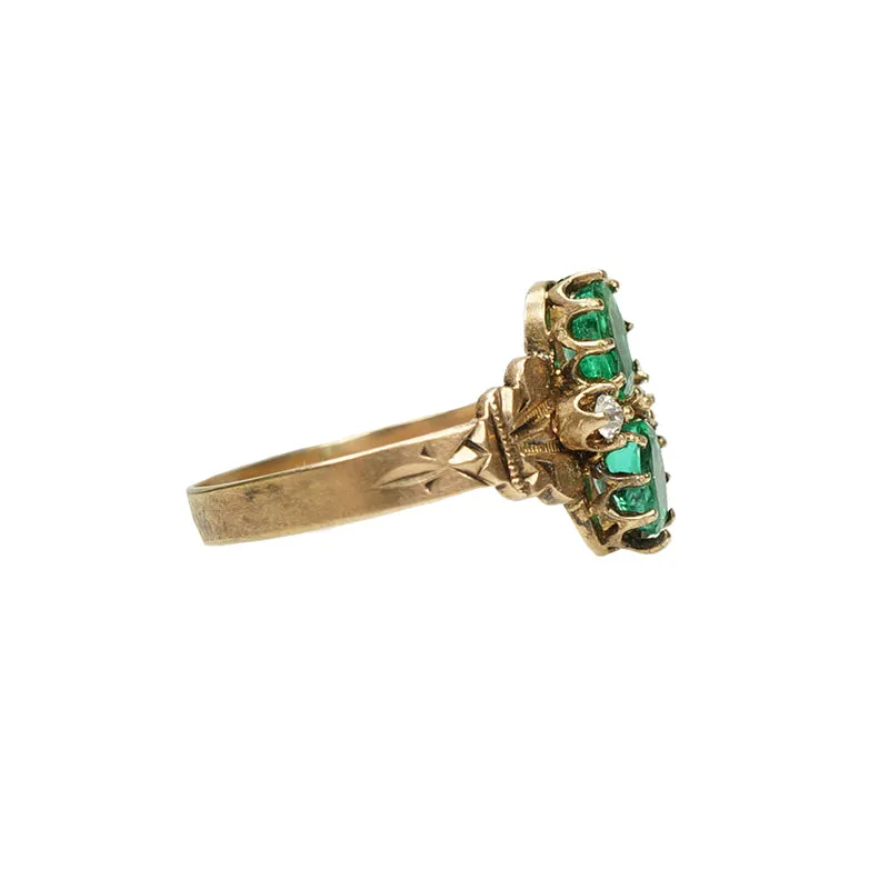 Victorian Emerald and Diamond Ring