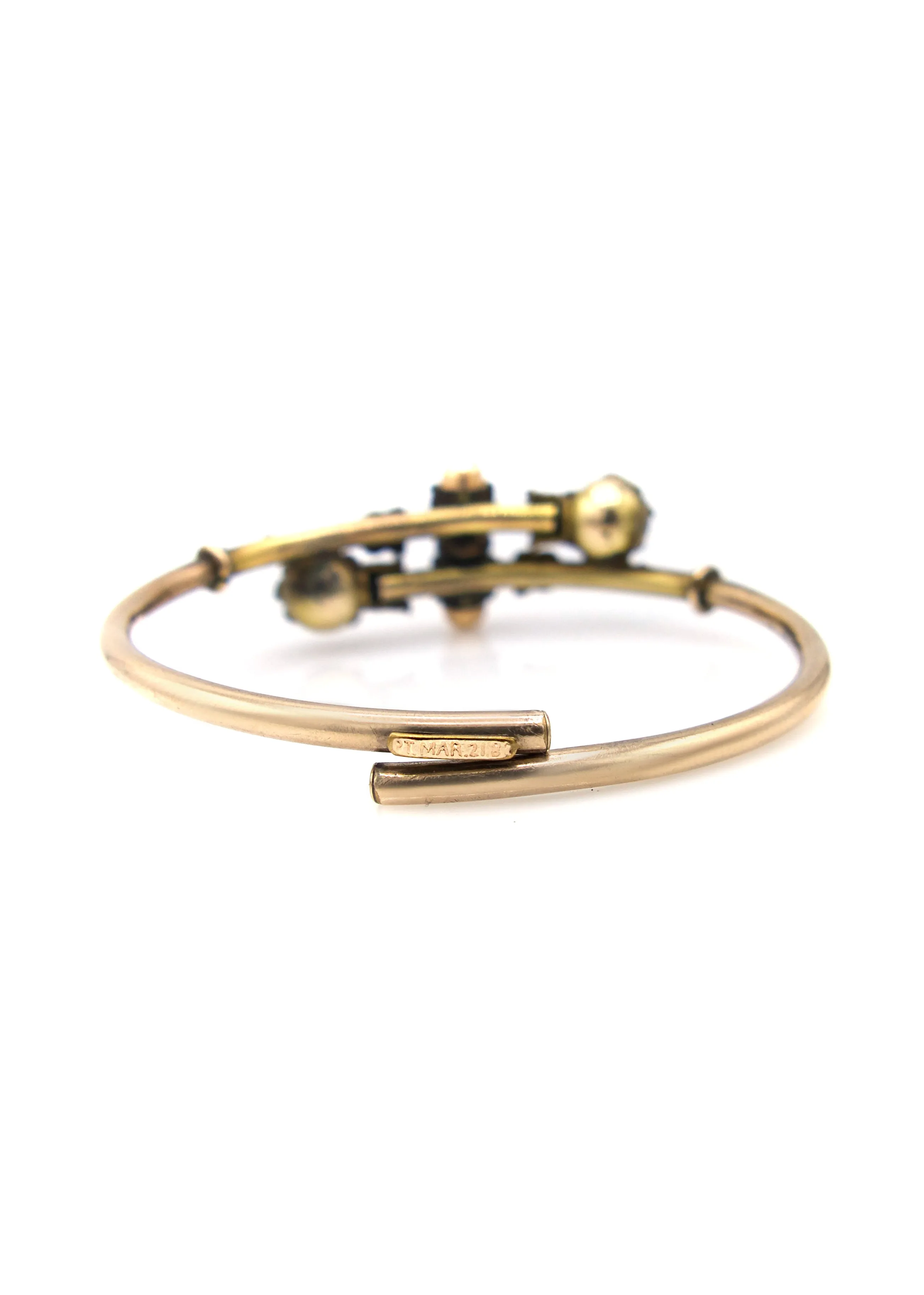 Victorian Gold Filled Bangle with Turquoise