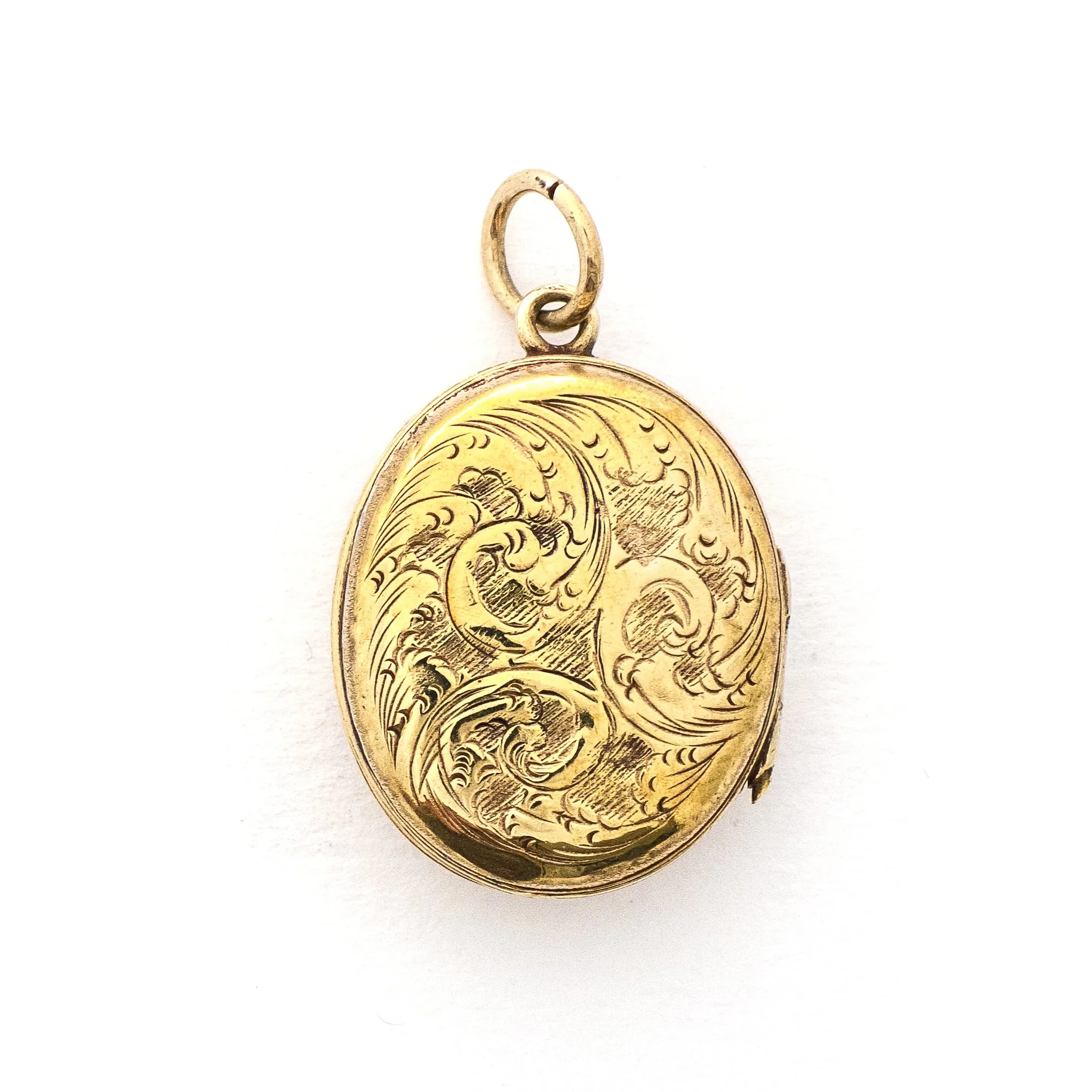 Victorian Vines Blue Enamel Antique Locket
