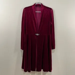 Vintage Long Sleeve Midnight Velvet Red Jacket Romantic Goth Vampire Gothic M
