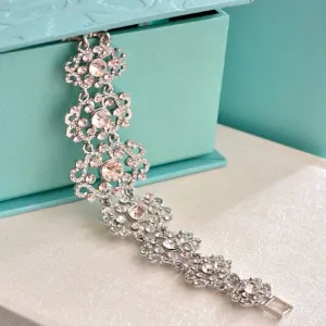 Vintage Wedding Bracelet, Art Deco Bridal Bracelet, Victorian Style Rhinestones Link Bracelet, Crystal Bridal Bracelet, Bridesmaid Bracelet