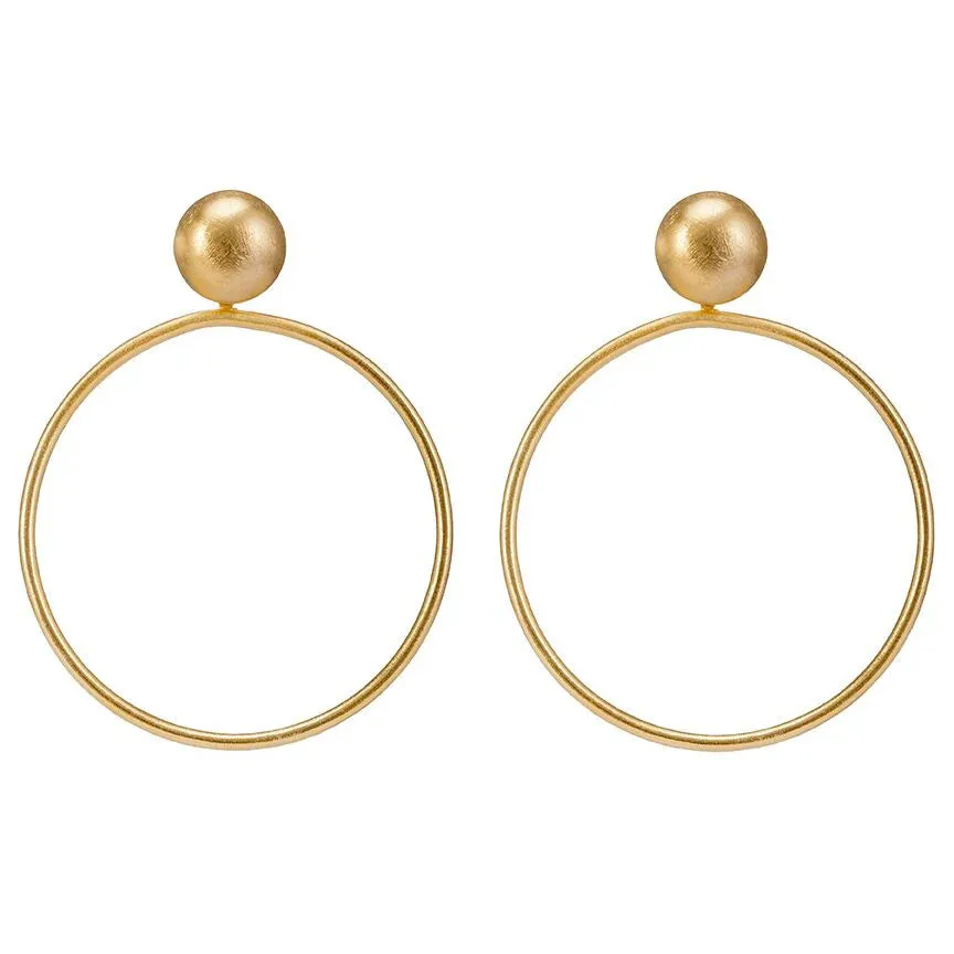 Visage Earrings (Brushed Gold)