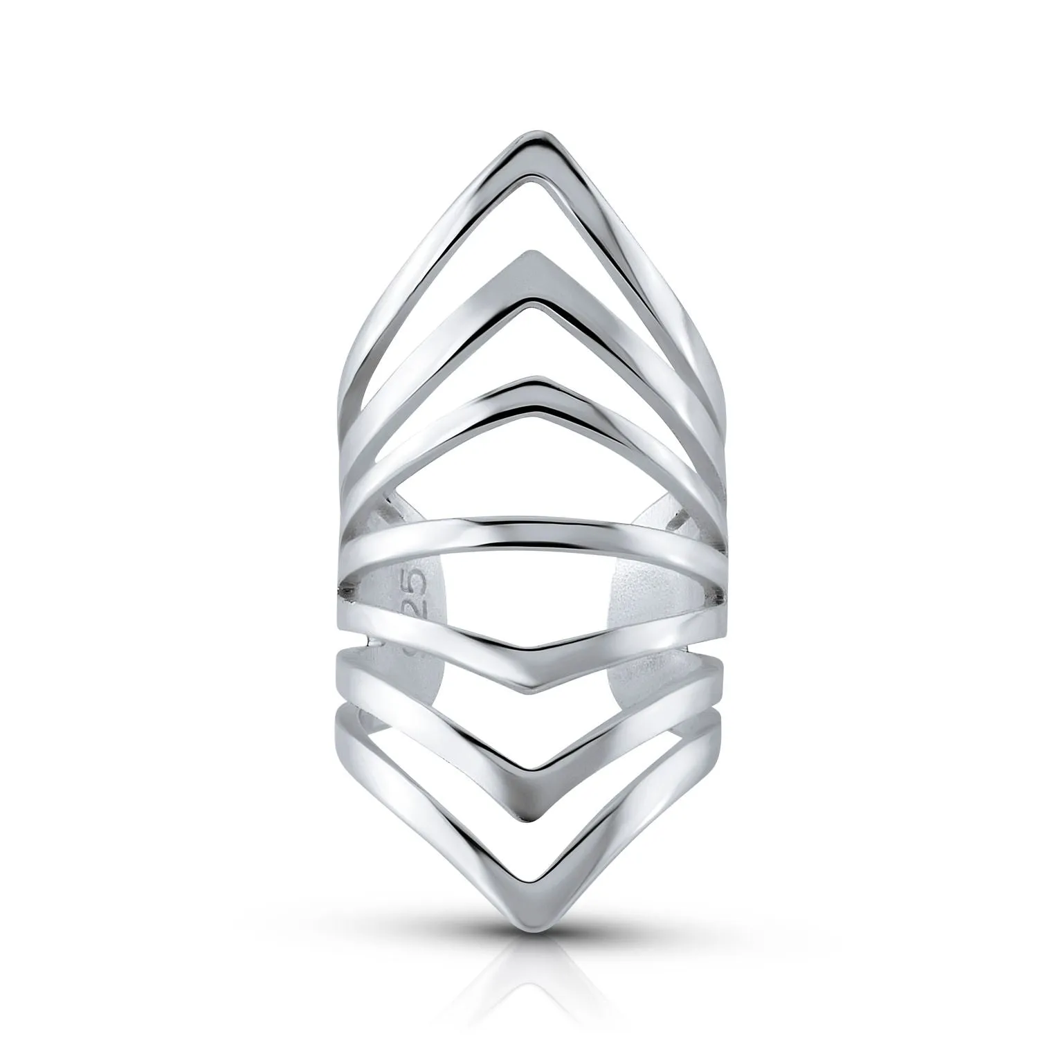 WARRIOR SINGLE EAR CUFF, SILVER
