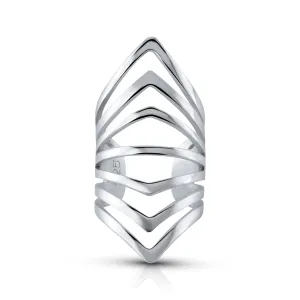 WARRIOR SINGLE EAR CUFF, SILVER