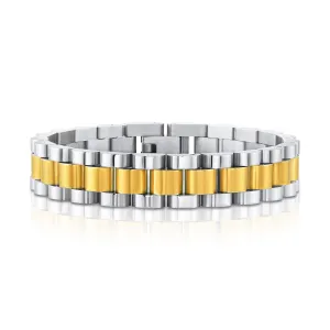 WATCH BRACELET, SILVER & GOLD