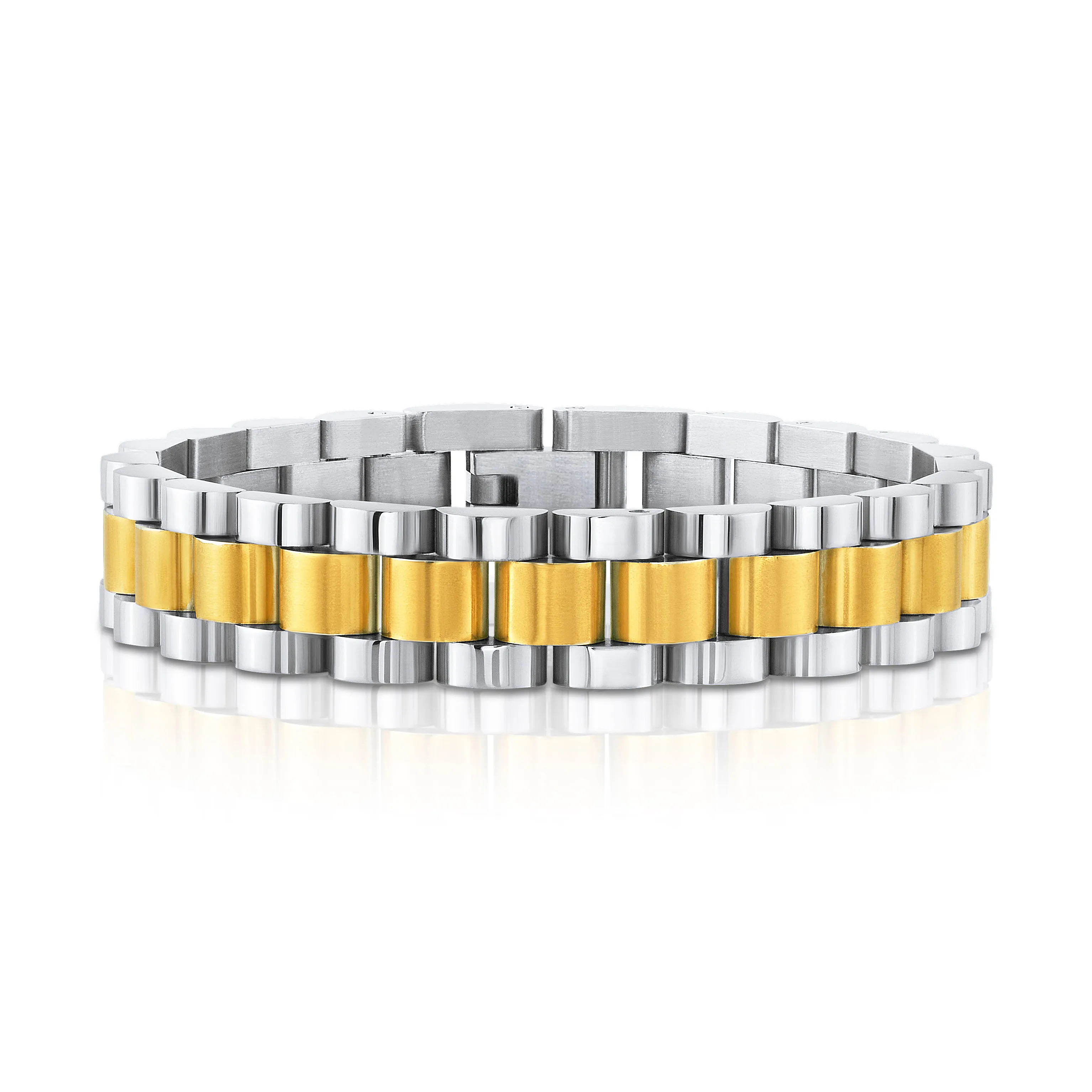 WATCH BRACELET, SILVER & GOLD