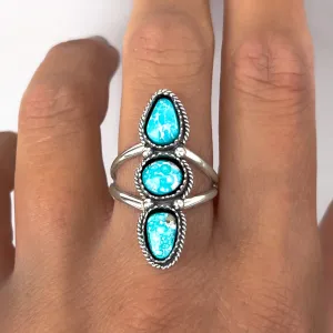 Whitewater turquoise ring in silver