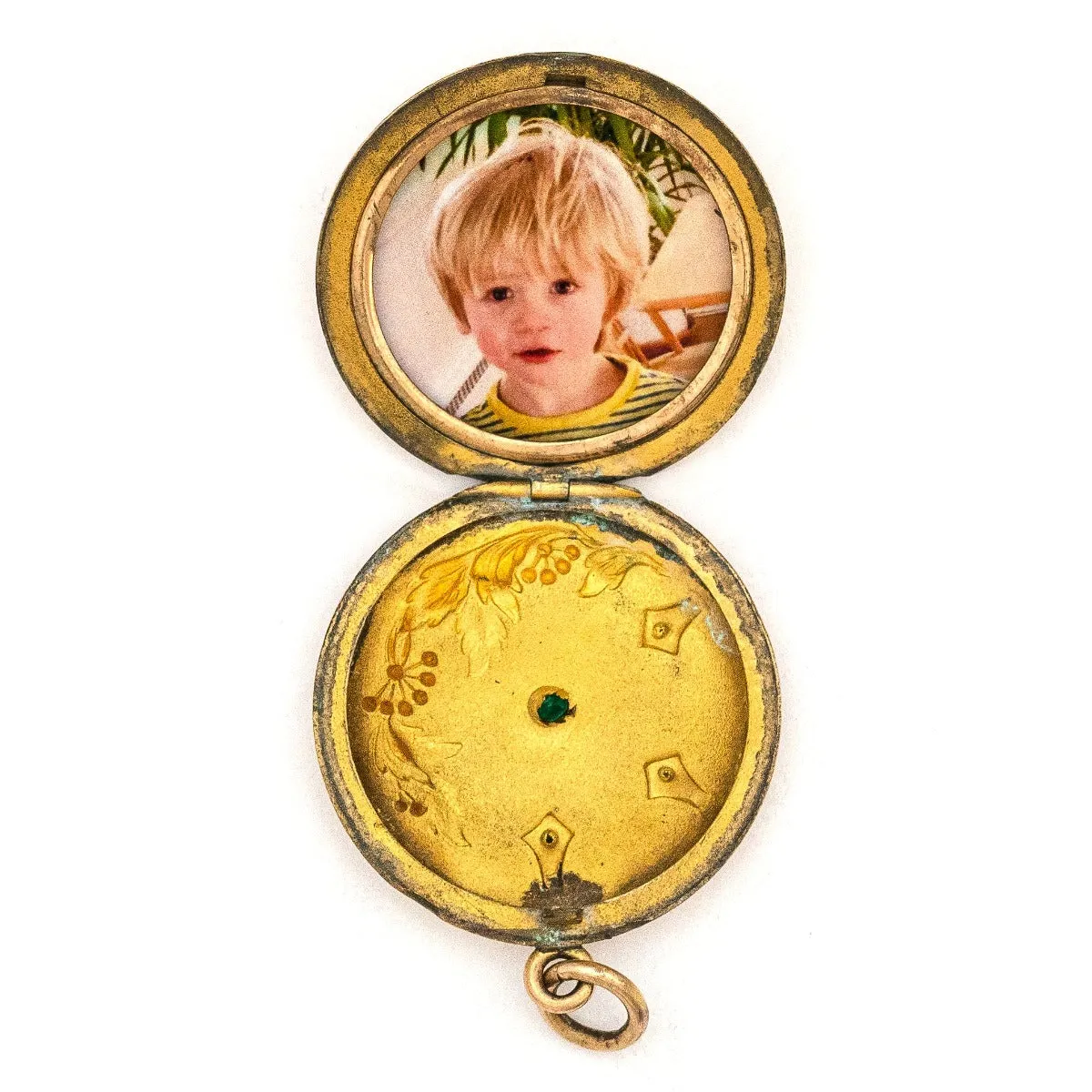 Wild Berry Art Nouveau Antique Locket