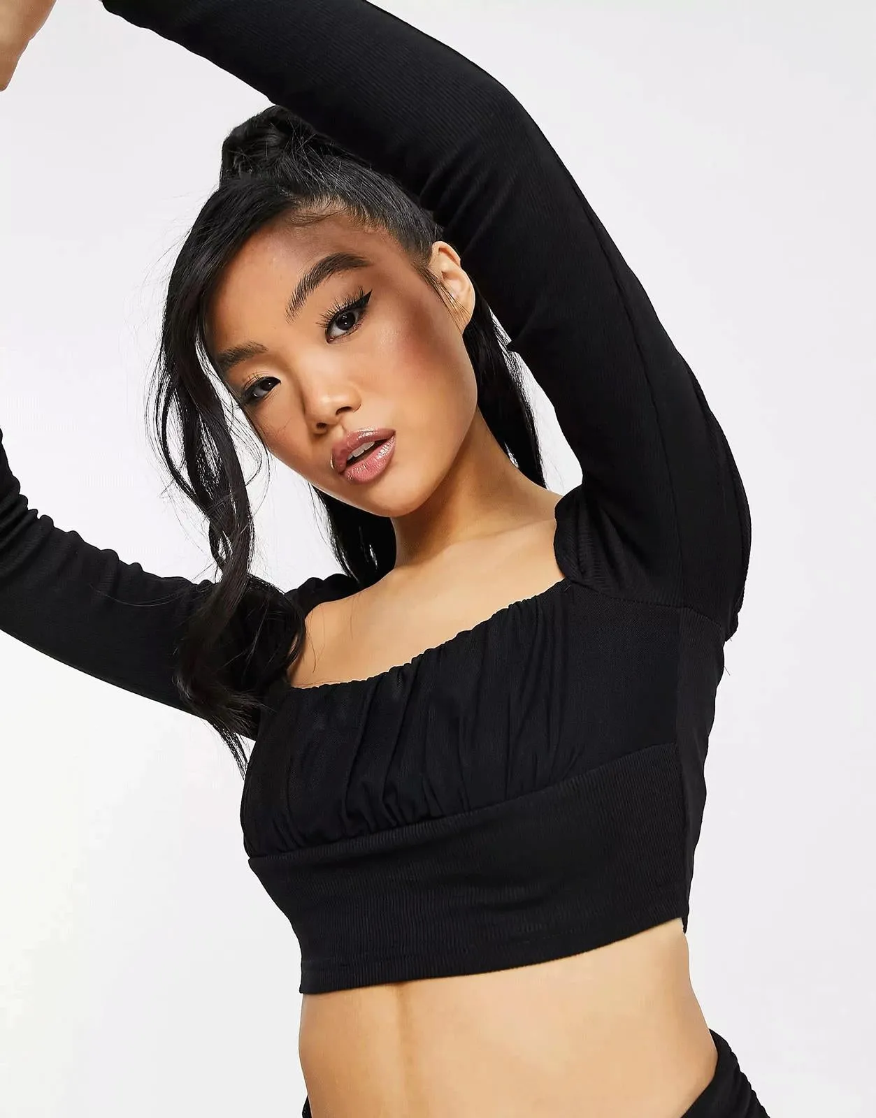 Women  Long Sleeve Crop Top - UK 4