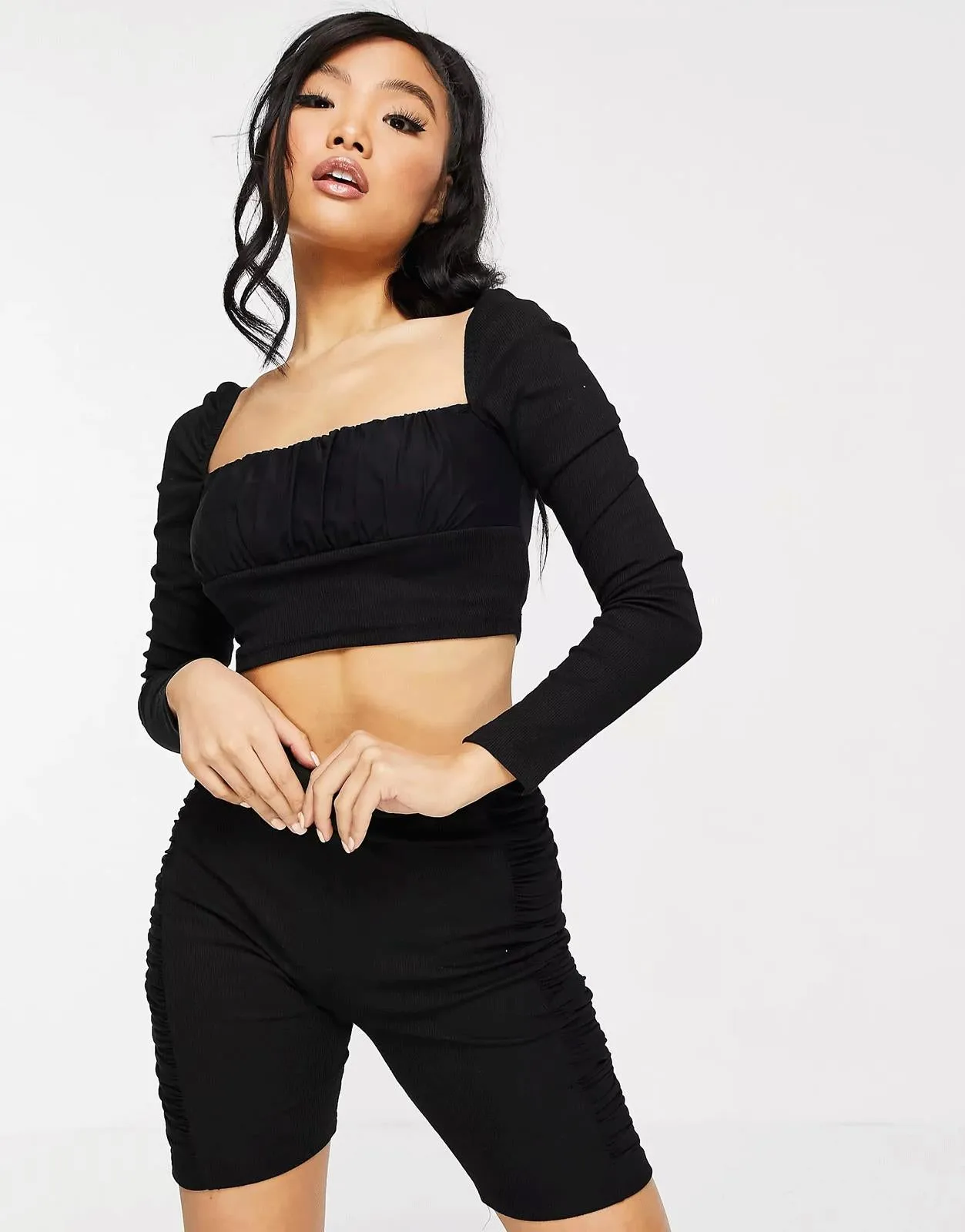 Women  Long Sleeve Crop Top - UK 4