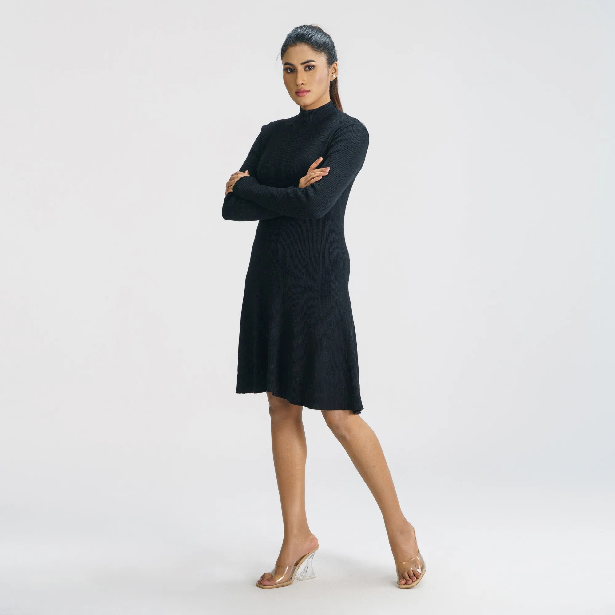 Womens Black Sweater Dress