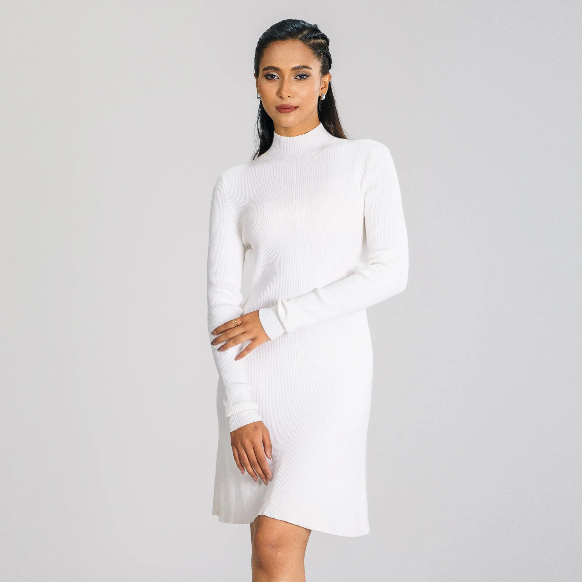 Womens White Sweater Dress