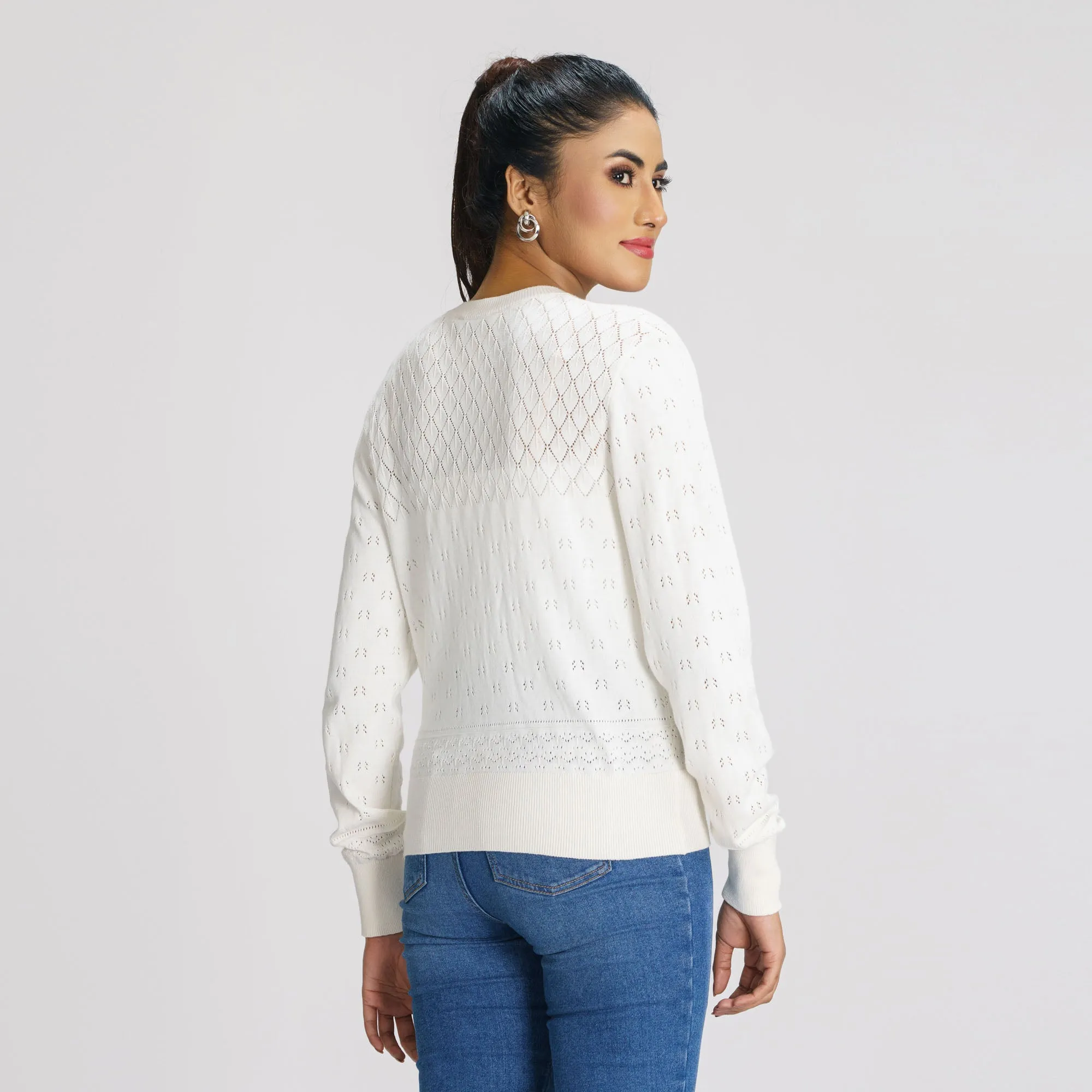 Womens White Sweater